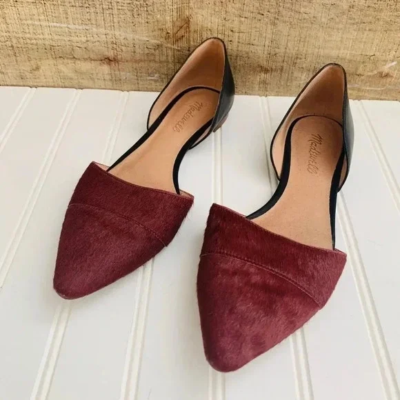 Madewell D’orsay In Calf Hair Flats